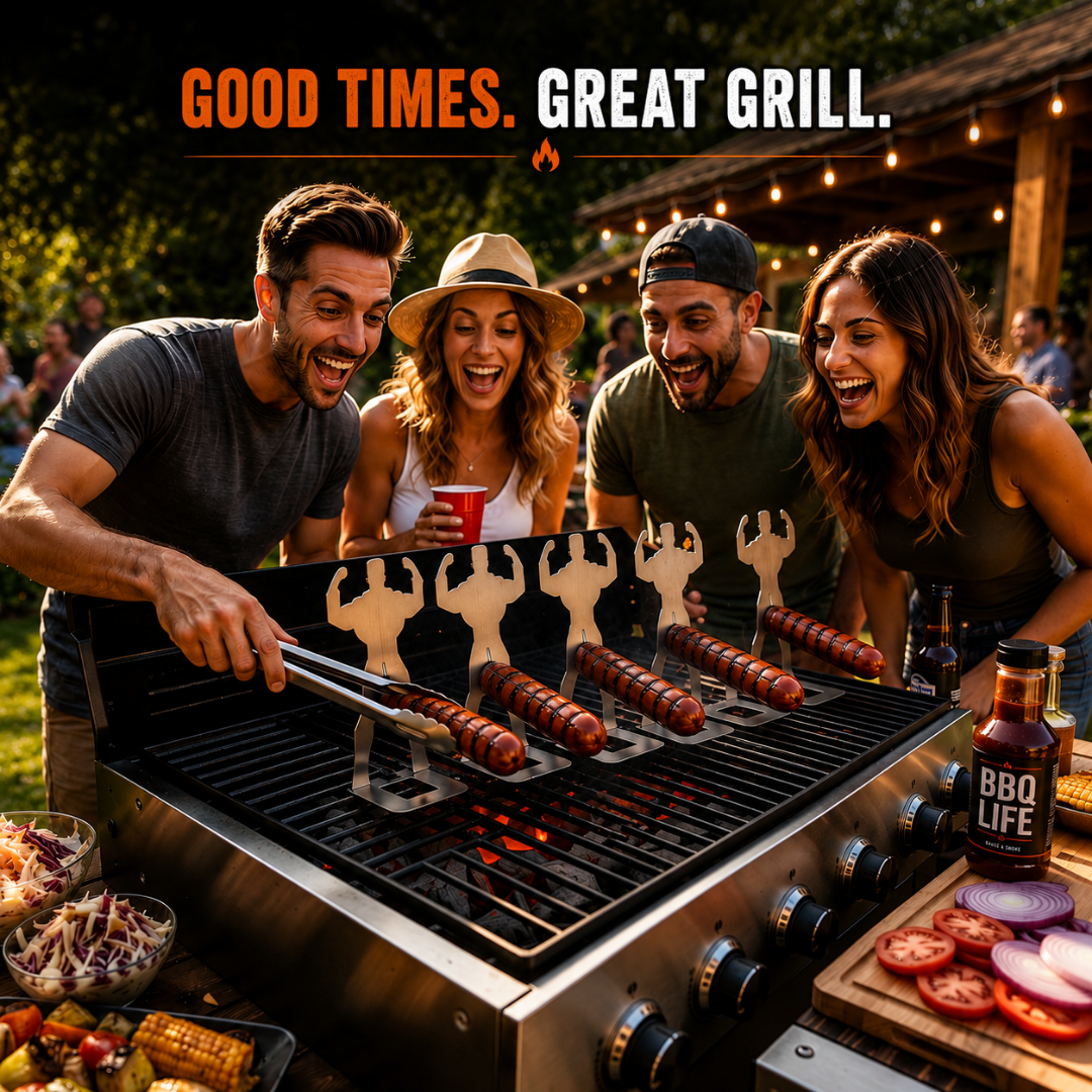 IronMan™ BBQ sausage grilling holder
