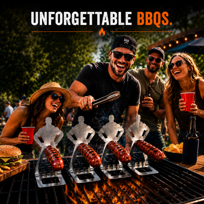 SteelMan™ BBQ sausage grilling holder