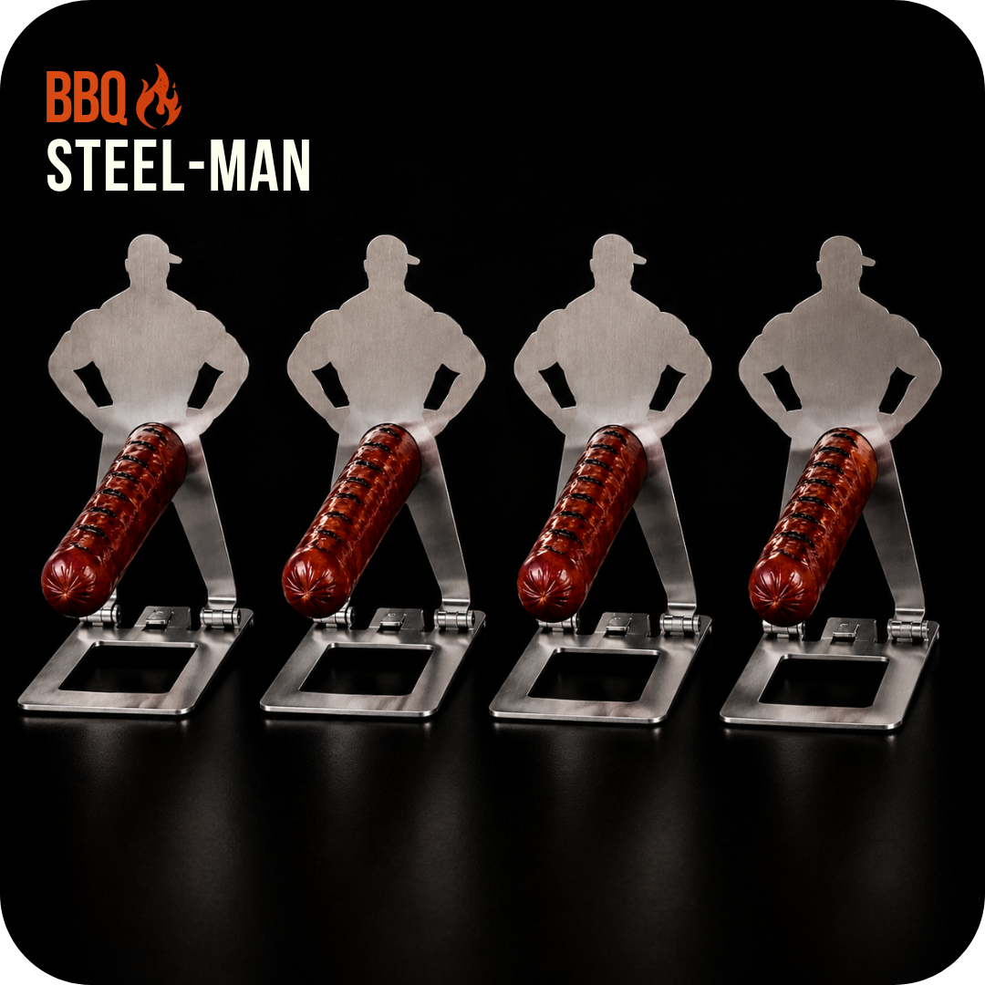 SteelMan™ BBQ sausage grilling holder