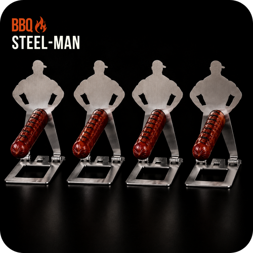 SteelMan™ BBQ sausage grilling holder