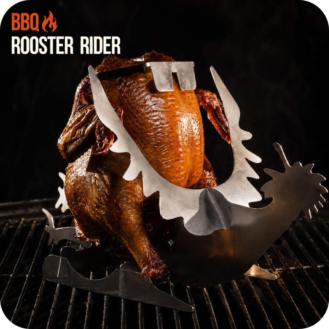 Rooster Rider™ Rooster-style chicken roasting stand