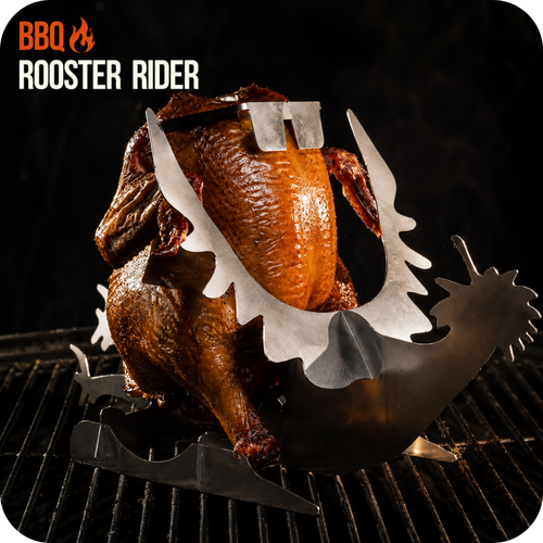 Rooster Rider™ Rooster-style chicken roasting stand