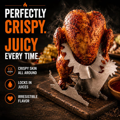 Rooster Rider™ Rooster-style chicken roasting stand