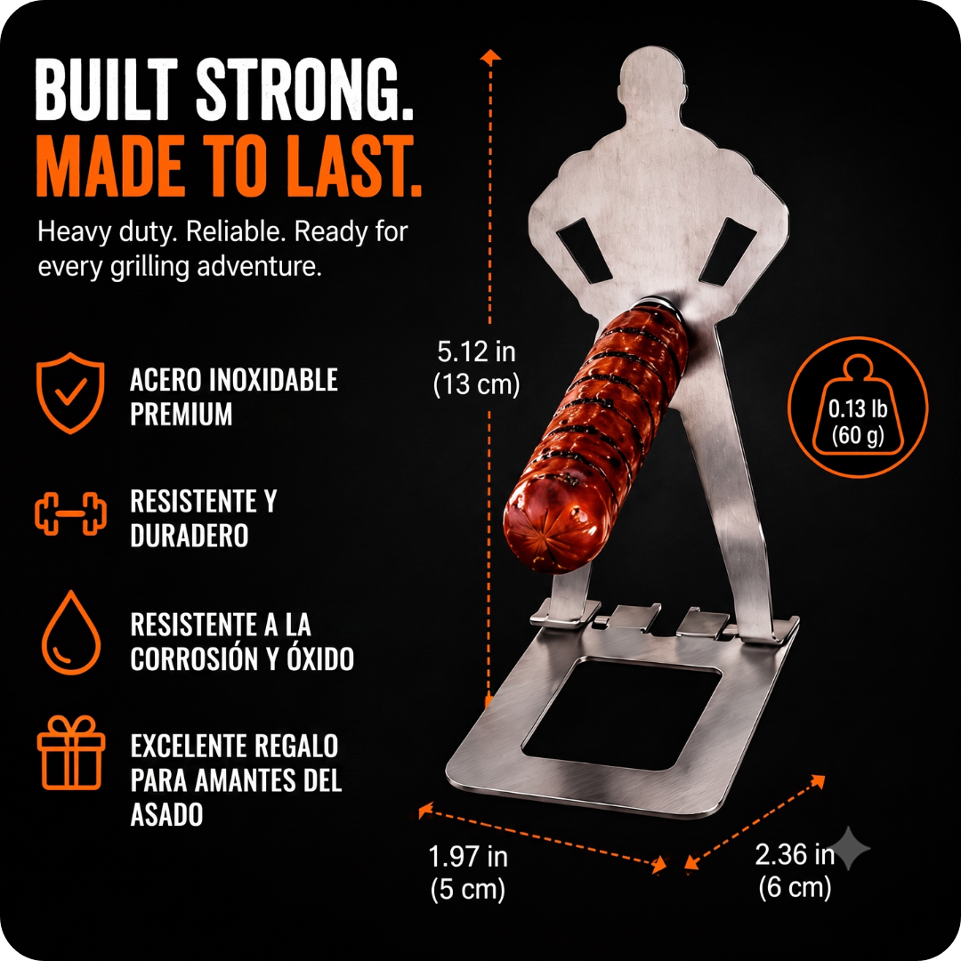 SteelMan™ BBQ sausage grilling holder